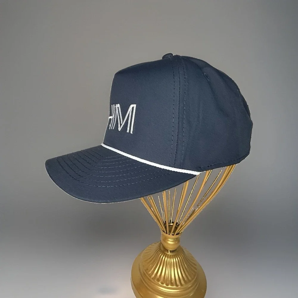 Imperial SHM Rope Golf Hat 5054 Navy Blue White Embroidered Snapback Cap OSFA